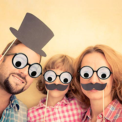 5 Pieces Googly Eyes Glasses Giant Googly Goggles Eyes Glasses Party Favors Toys - Fresh Stock Dated February 2026