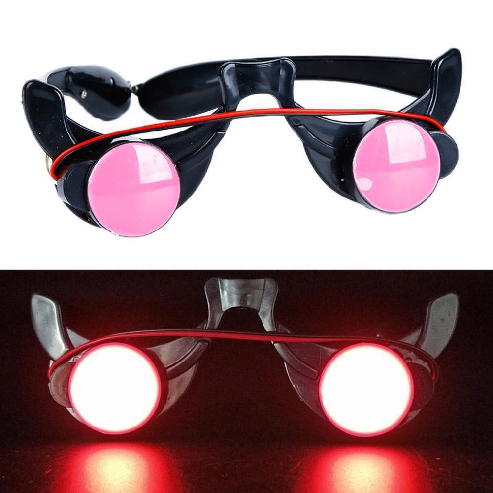 LED Luminous Glow Glasses Funny Red Eyes Halloween Accessories Party P4L6 - Fresh Stock Dated February 2026