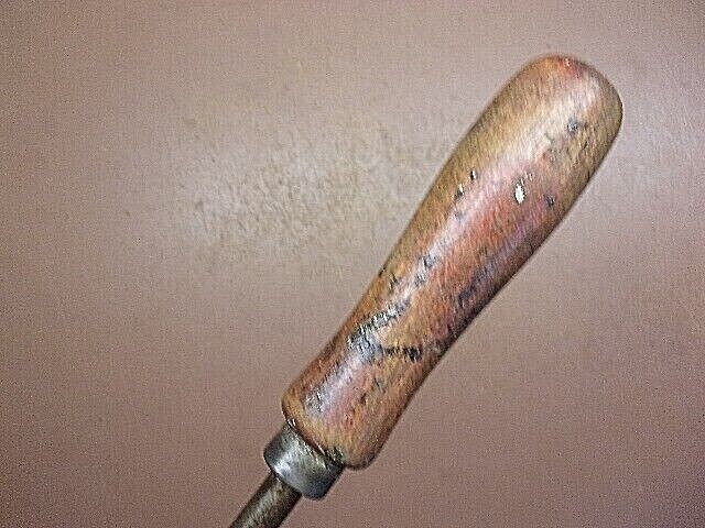 Vintage Wood Handled Triangular Paint/Furniture Scraper Tool 8 3/4