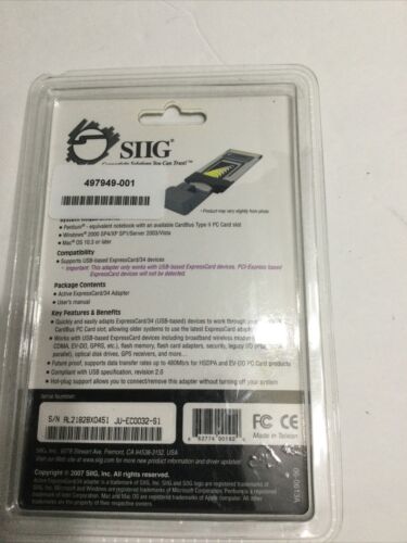 SIIG JU-EC0032-S1 - Fresh Stock Dated February 2026