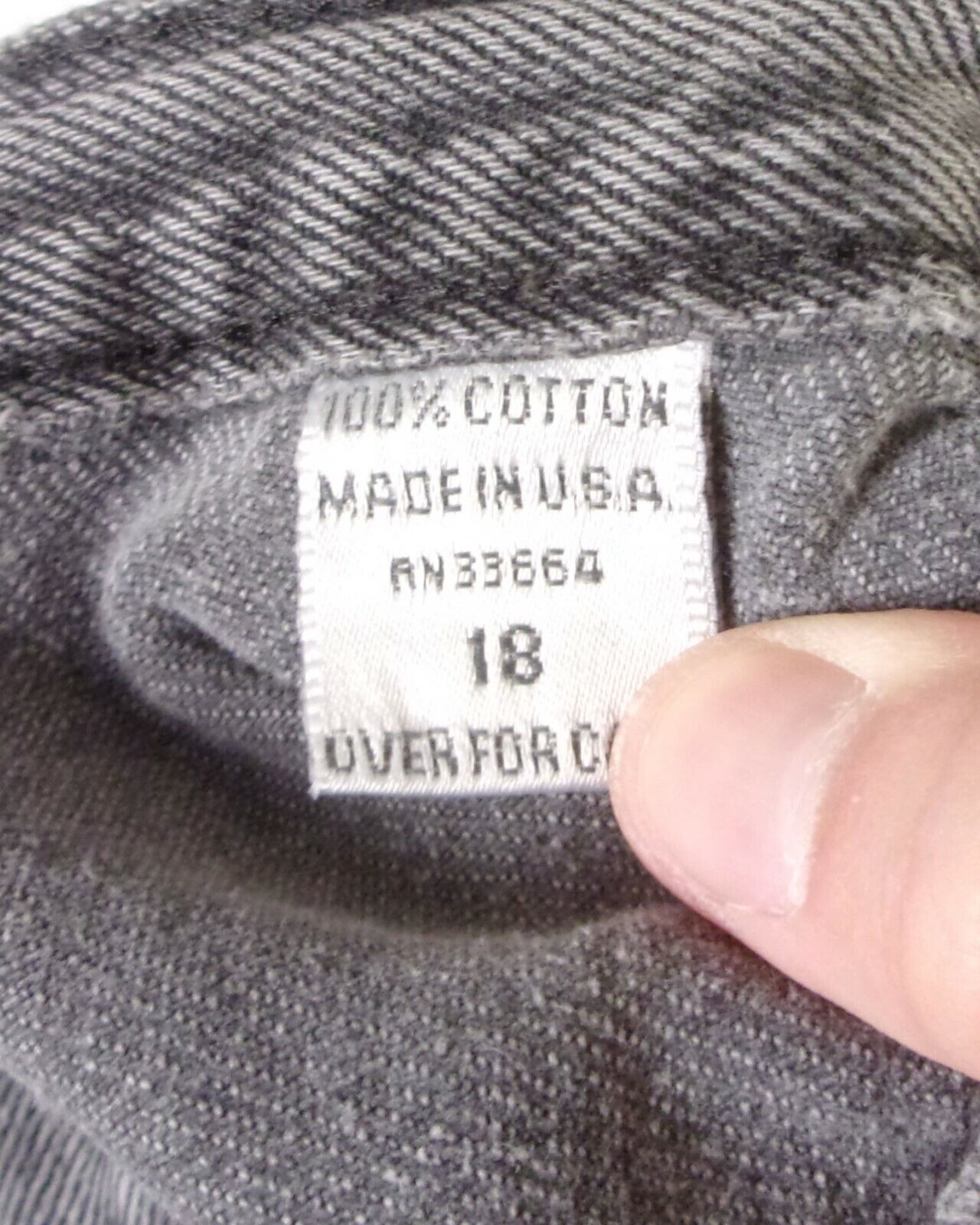 vtg 80s 90s Homemade Faded Black/Gray Denim Jean Skirt Hippy Boho Peace Signs 18 - Fresh Stock Dated March 2026