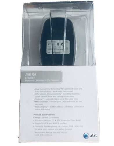 Jabra Cruiser Bluetooth Wireless In Car Speaker Dual Microphones - Fresh Stock Dated December 2025