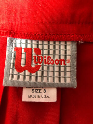 Vintage Wilson Red pleated polyester Tennis Skirt Size 8 - Fresh Stock Dated February 2026