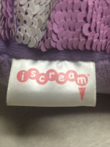ISCREAM REVERSIBLE FLIP SEQUINS UNICORN w RAINBOW HAIR PLUSH PILLOW - Fresh Stock Dated December 2025