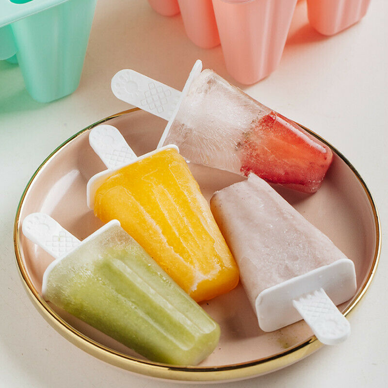 Silicone Ice Cream Mold Frozen Ice Lolly Maker Mould Tray DIY Juice Popsicle - Fresh Stock Dated February 2026
