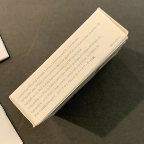 Apple iPad Camera Connection Kit (30-Pin) - MC531ZM/A - A1358, A1362 - Fresh Stock Dated February 2026