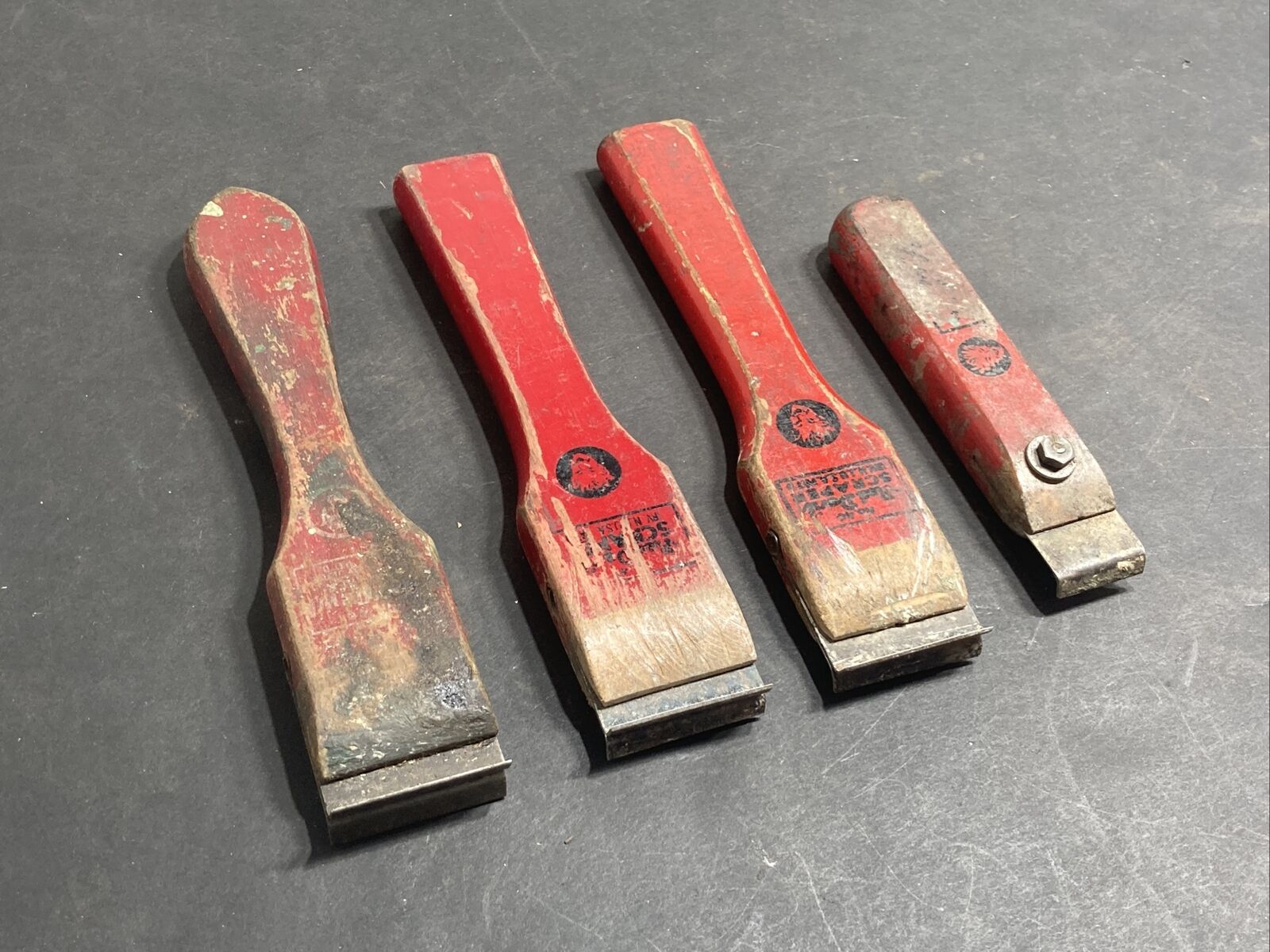 VINTAGE RED DEVIL PAINT SCRAPER LOT - Fresh Stock Dated February 2026