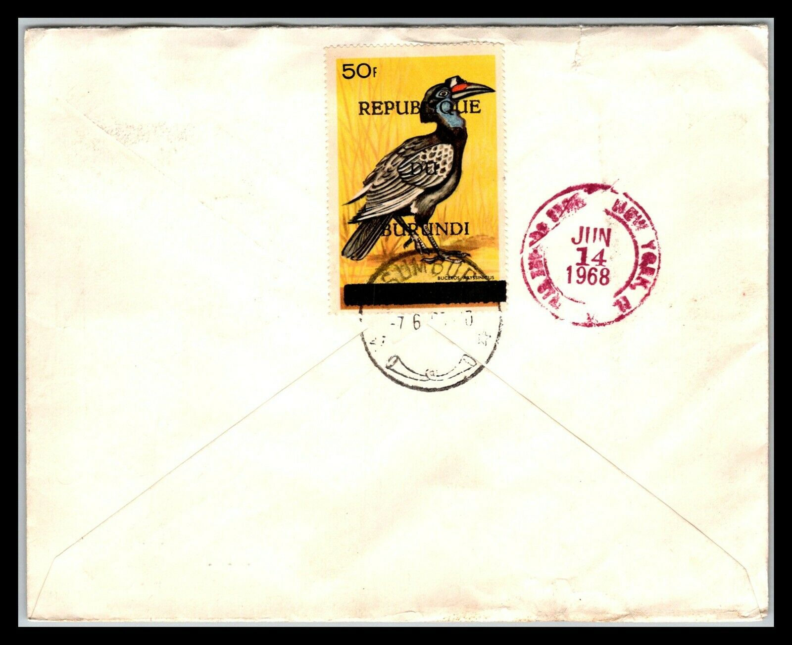 GP GOLDPATH: BURUNDI COVER 1968 REGISTERED LETTER AIR MAIL _CV638_P04 - Fresh Stock Dated December 2025