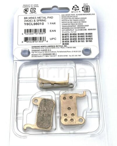 Shimano XTR XT LX DEORE SLX Replacement M06 Metal Disc Brake Pad Spring Set Pair - Fresh Stock Dated February 2026
