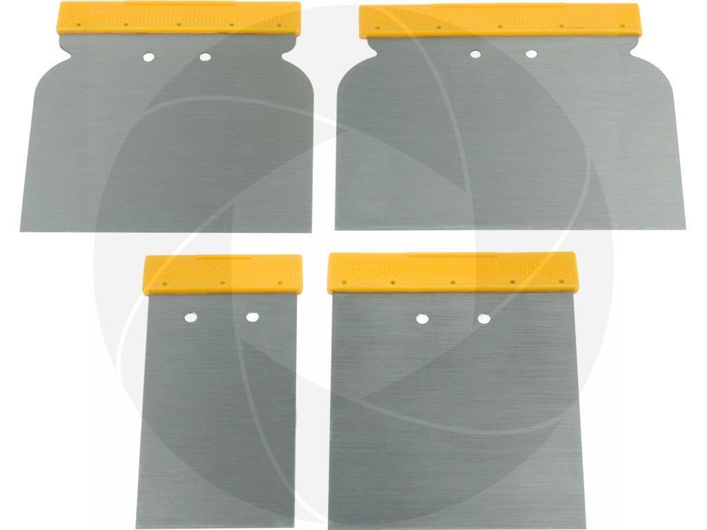 4pcs Scraper Set Steel Blades Putty Drywall Flexible Tapping Cleaning Knife - Fresh Stock Dated February 2026