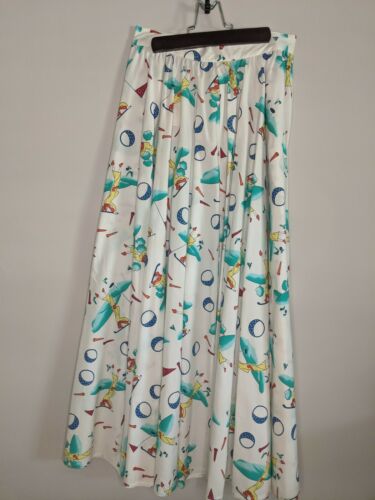 Vintage Women's A Line Swing Skirt Button Front Golf Print Size 10 - Fresh Stock Dated February 2026