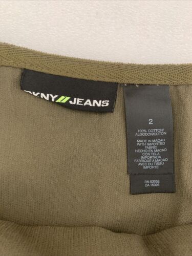 Vintage DKNY Jeans  Corduroy Skirt Size 2 Fit and Flare Olive Green - Fresh Stock Dated February 2026