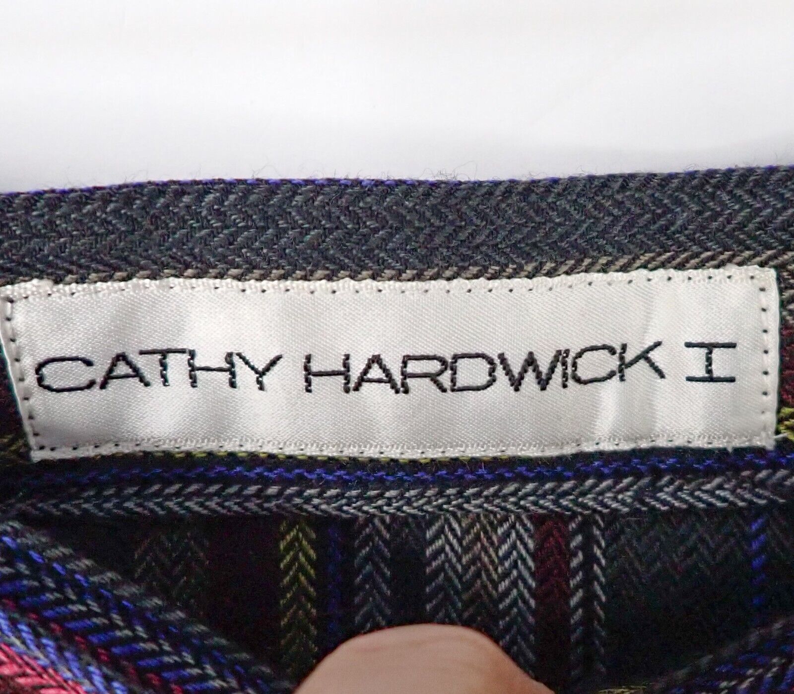 Vintage Cathy Hardwick Wool Stripe Draped Wrap Skirt 26