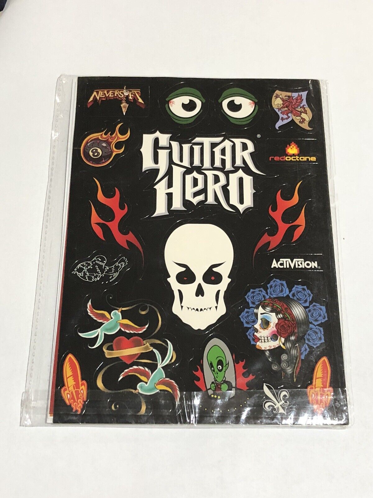 Guitar Hero Nintendo Wii Stickers + Manual Decals Activision Game Sticker - NEW - Fresh Stock Dated February 2026