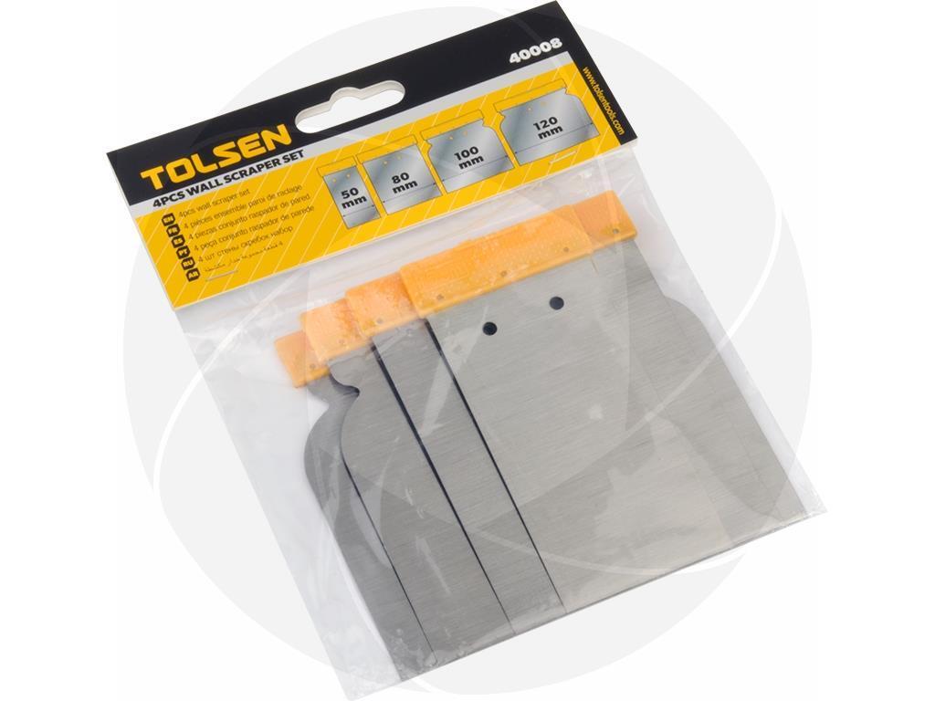 4pcs Scraper Set Steel Blades Putty Drywall Flexible Tapping Cleaning Knife - Fresh Stock Dated February 2026