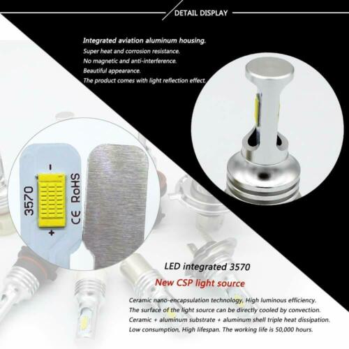 2x H7 Motorcycle LED Headlight Bulb Kit High/Low Beam 30W 3600LM 6000K White CSP - Fresh Stock Dated February 2026