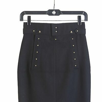 RARE Designer Vintage 1990s TOM FORD Stud Closure Sailor Style Long Wiggle Skirt - Fresh Stock Dated February 2026