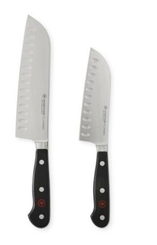 NEW In Box Wusthof Classic 2 Santoku Knife Set 5