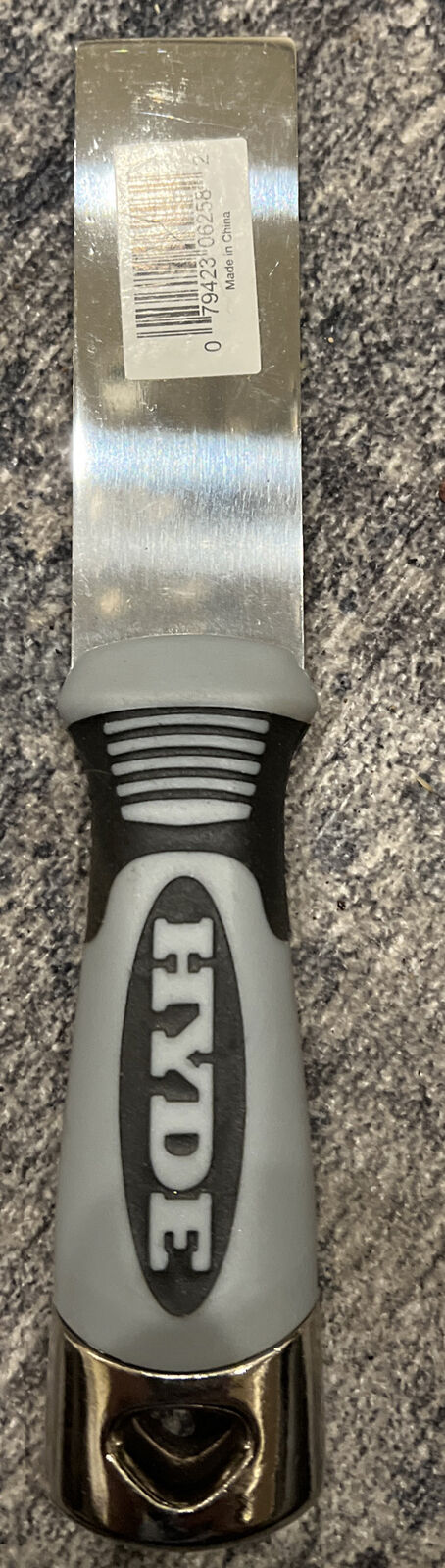 HYDE 06258 Chisel Scraper, 1-1/4 in. W, Grey Stiff Putty Knife, 1-1/4