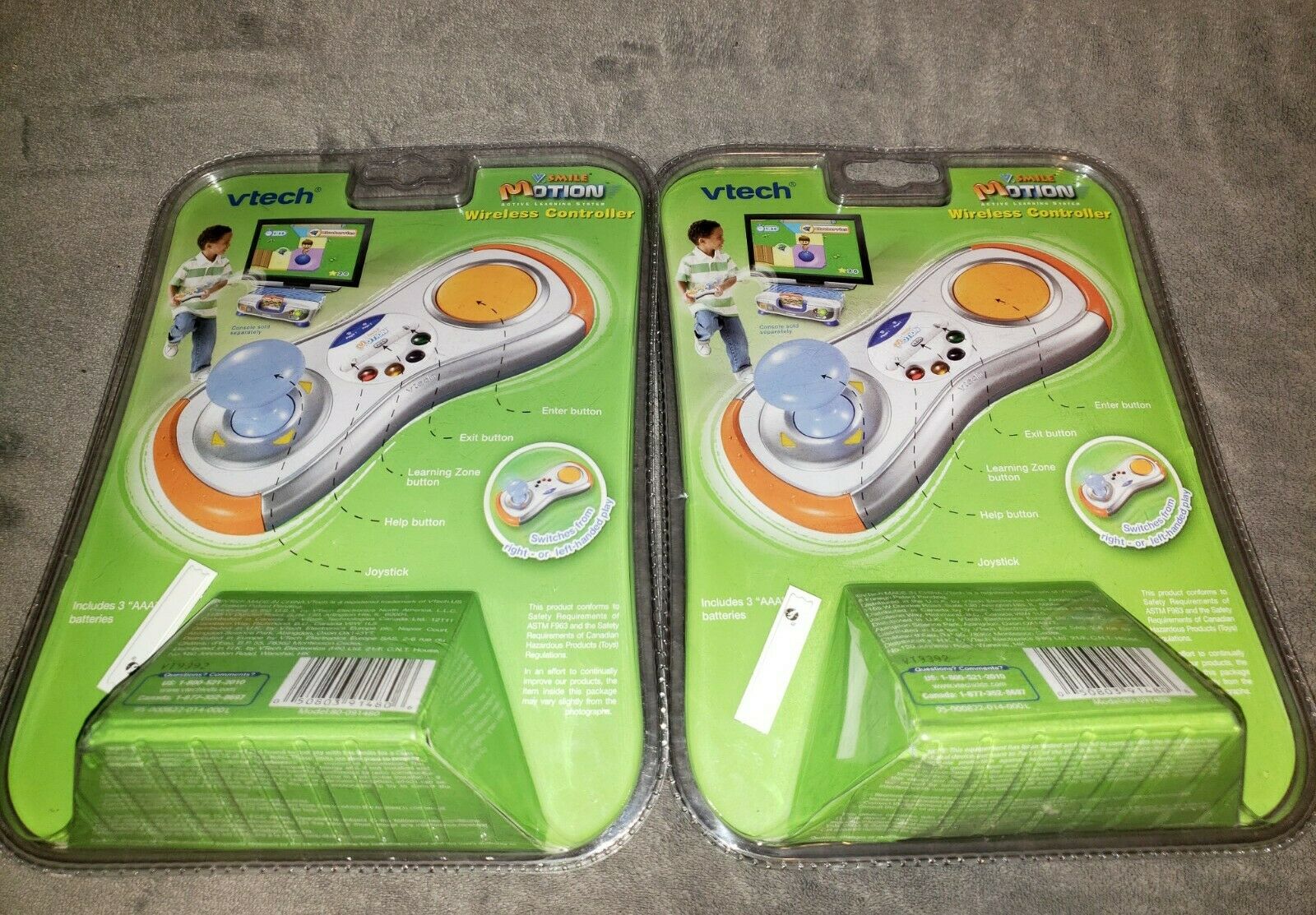 2 pack Vtech V.Smile V-MOTION Wireless Gamepad Joystick Controller Sealed NEW - Fresh Stock Dated February 2026