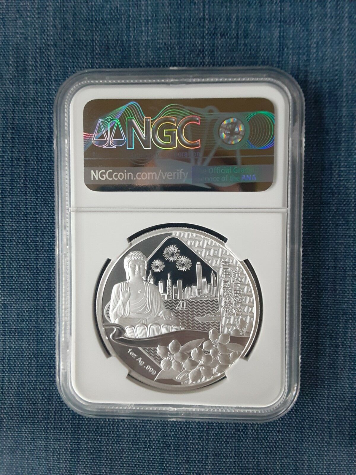 2017 Silver Panda pf70 Hong Kong Coin Show Buddha Medal RARE w/coa - Fresh Stock Dated February 2026