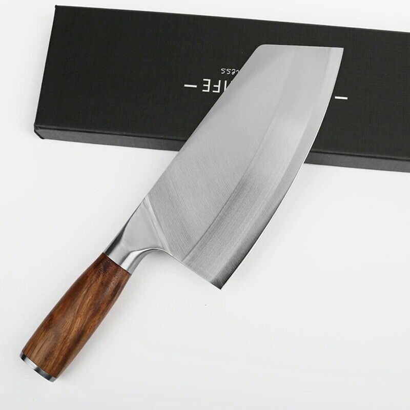 8 Inch Stainless Steel Chopping Cleaver Kitchen Chef Knife Chopper Cutter Knives - Fresh Stock Dated December 2025