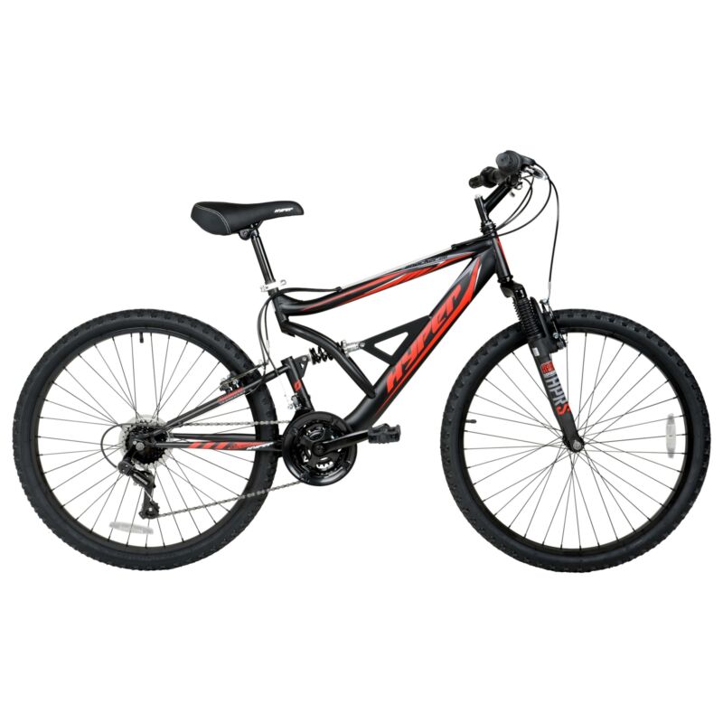 26 Inch Shocker Mens Dual Suspension Mountain Bike Shimano Equipped Black - Fresh Stock Dated February 2026