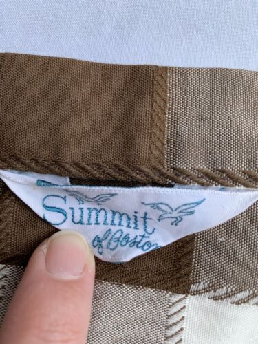 Vintage 1960's Mod Brown/Navy/White Plaid Wrap Skirt - Preppy- Schoolgirl M - Fresh Stock Dated December 2025