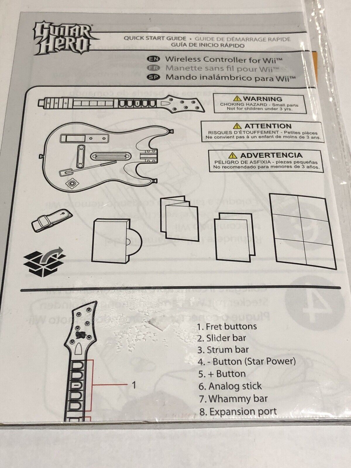 Guitar Hero Nintendo Wii Stickers + Manual Decals Activision Game Sticker - NEW - Fresh Stock Dated February 2026