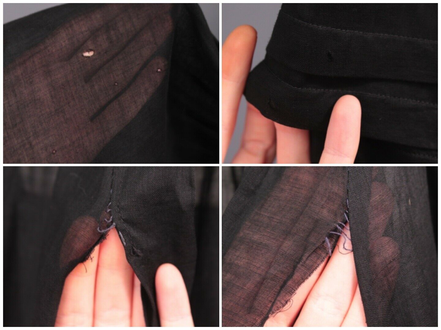 VTG Women's Antique Edwardian Early 1900s Sheer Black Skirt Sz S - Fresh Stock Dated February 2026