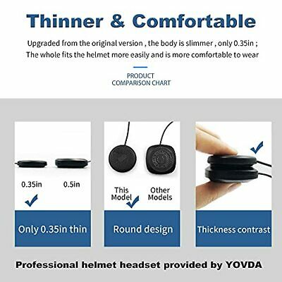 YOVDA Bluetooth Helmet Headset Ultra Thin 0.27 Inch Motorcycle Sports Headset... - Fresh Stock Dated February 2026