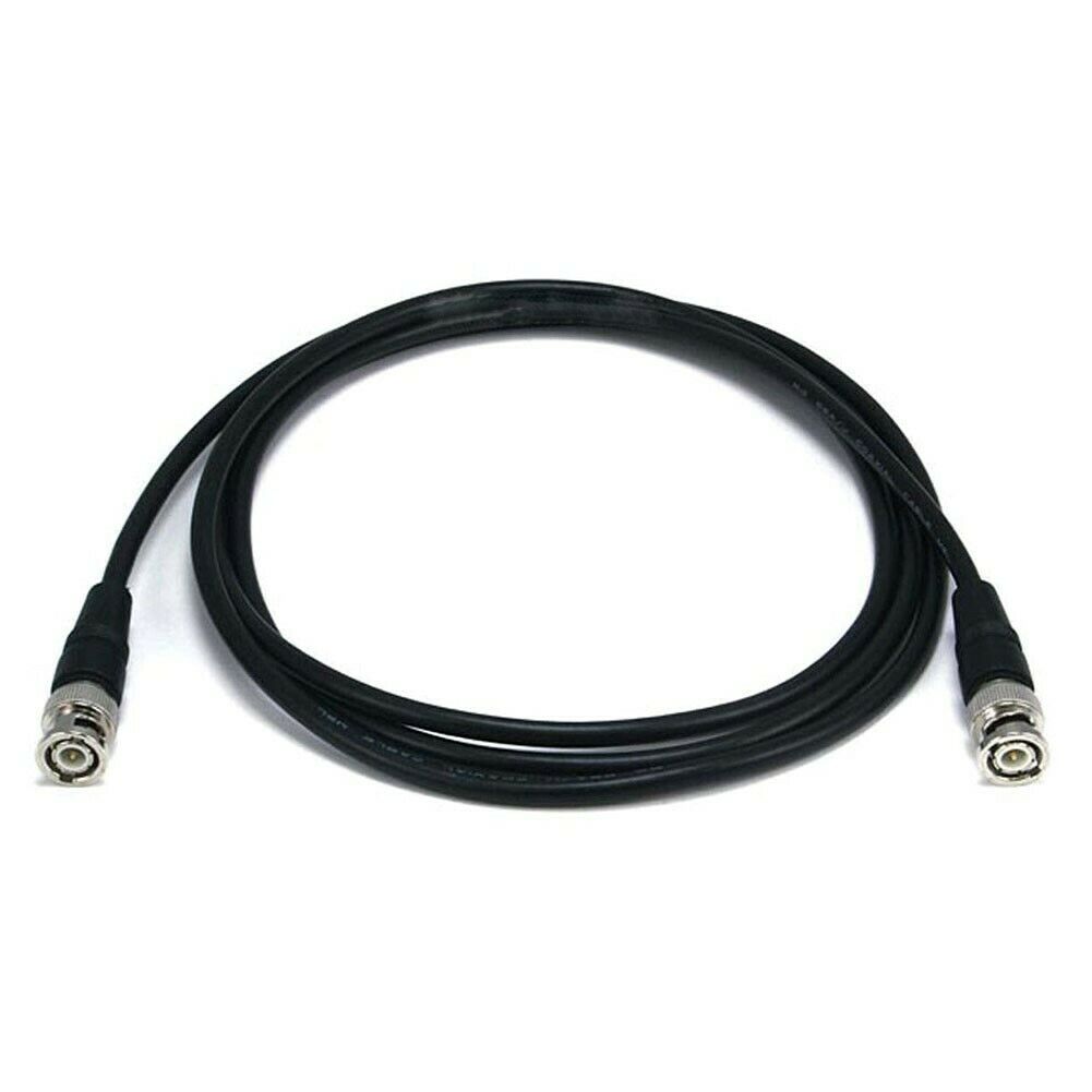 6FT BNC Male to Male Coax Coaxial RG58 Cable Cord Twist-On Connector 50ohm Black - Fresh Stock Dated December 2025
