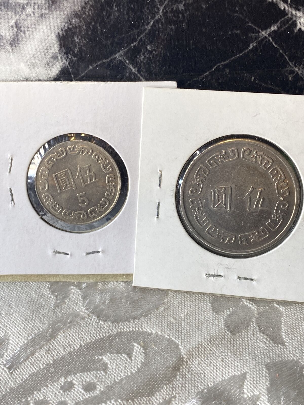 1974-89 China/ Taiwan- 5 Yuan Coins-2 Coin Lot. - Fresh Stock Dated February 2026