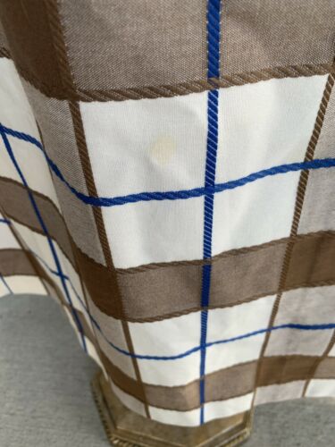 Vintage 1960's Mod Brown/Navy/White Plaid Wrap Skirt - Preppy- Schoolgirl M - Fresh Stock Dated December 2025