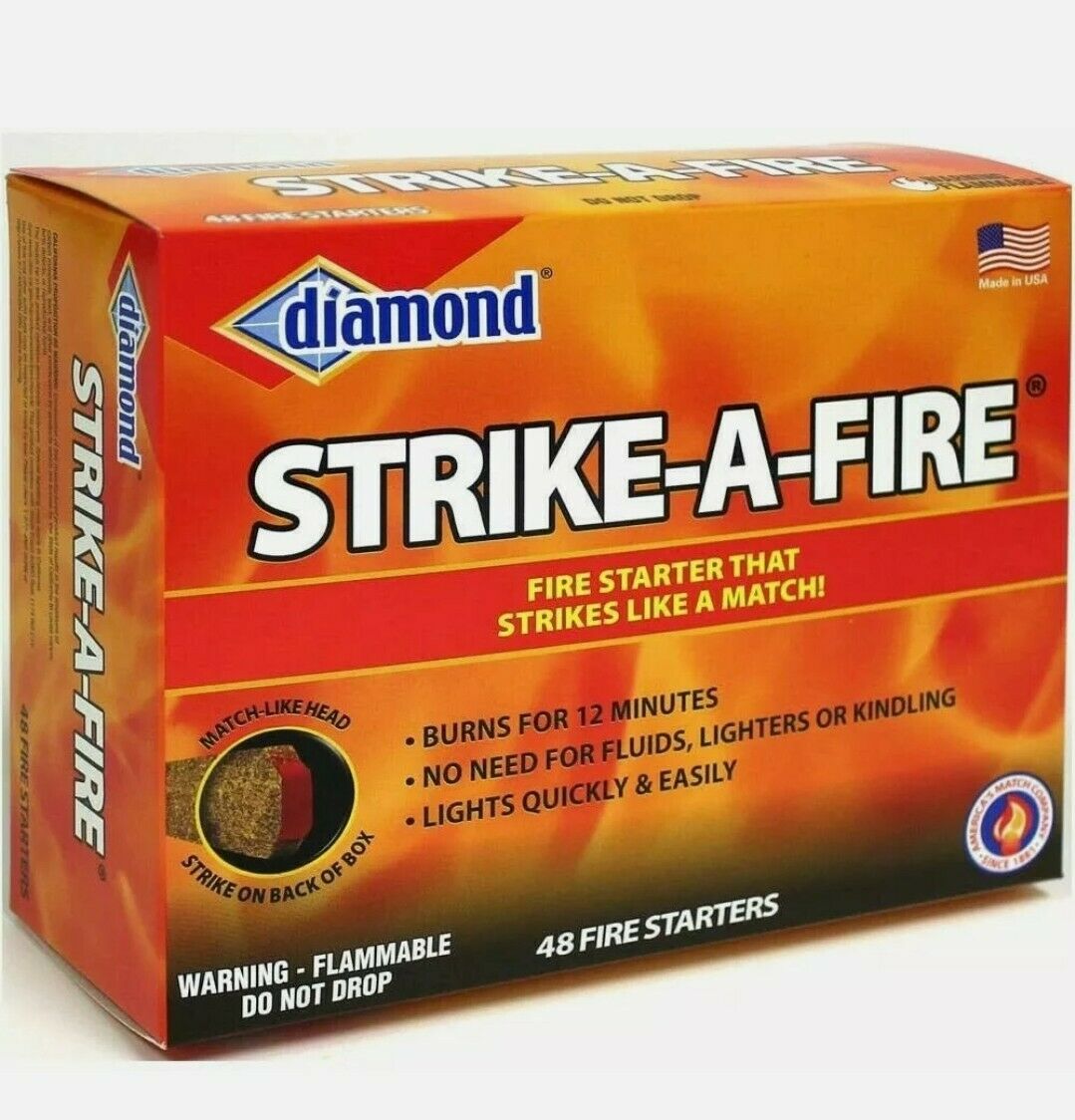Diamond Strike-A-Fire Starter 1-Packs 48 Total Starters - Fresh Stock Dated December 2025
