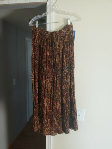 Maxi Skirt Vintage pleated multi-color browns - Fresh Stock Dated February 2026