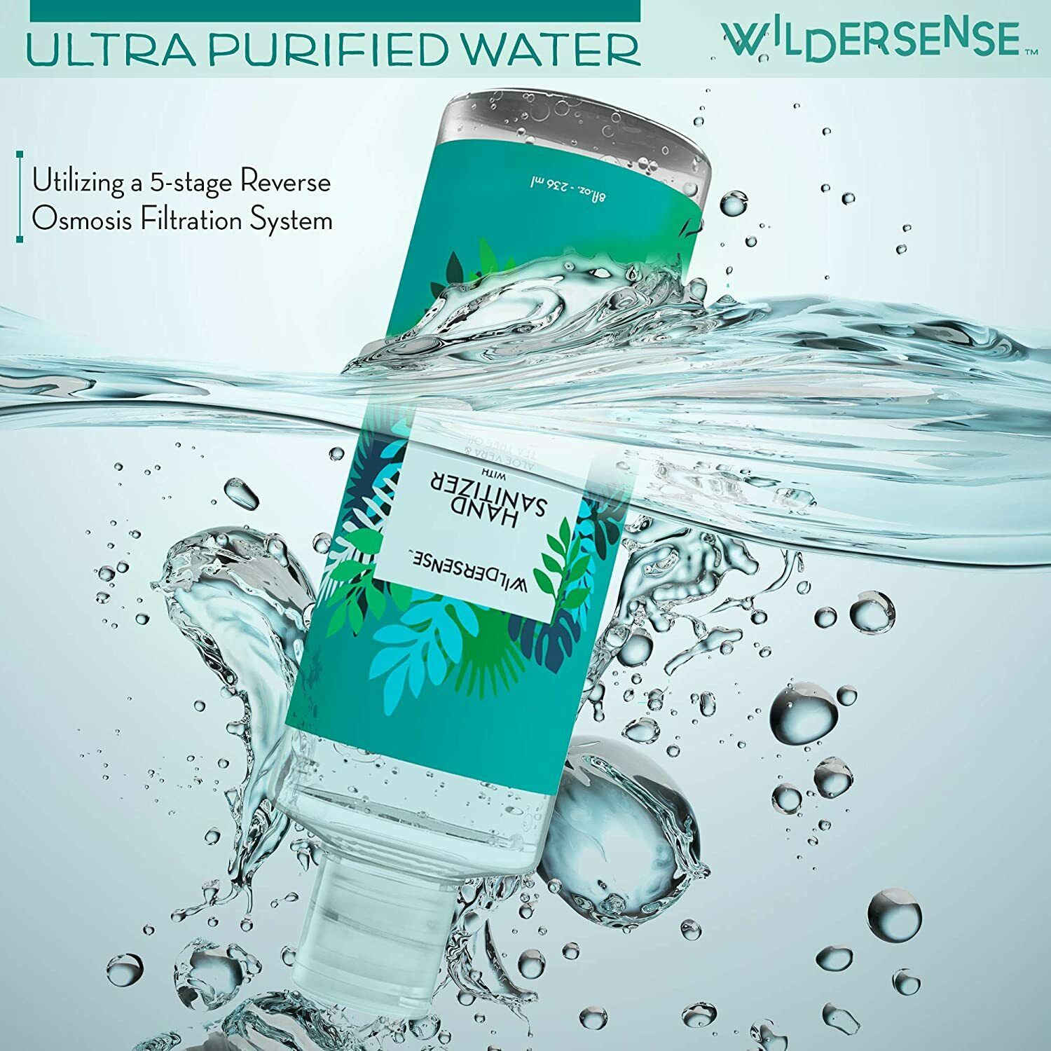 Wildersense Hand Sanitizer 62.5% Alcohol Gel (8 Fl Oz) [6pack or 12pack] - Fresh Stock Dated February 2026