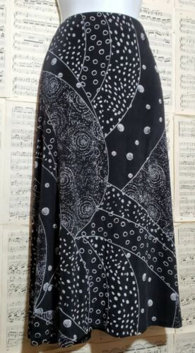 Vintage 90s 00s Y2K Jersey Dots & Swirls Skirt - Fresh Stock Dated February 2026