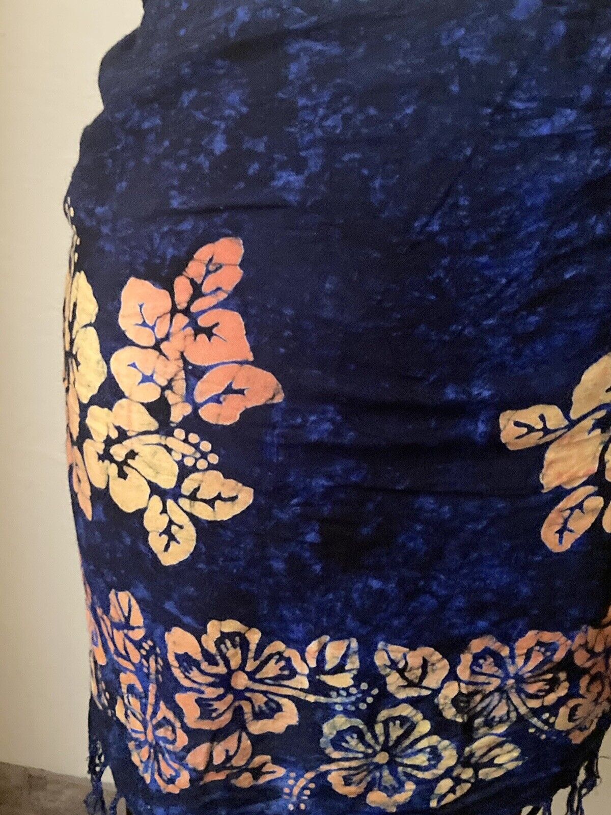 Harvest Wrap Mini Skirt Batik Size One Size Fits Most Hippie BOHO Dark Navy Blue - Fresh Stock Dated March 2026