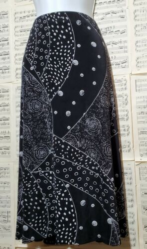 Vintage 90s 00s Y2K Jersey Dots & Swirls Skirt - Fresh Stock Dated February 2026