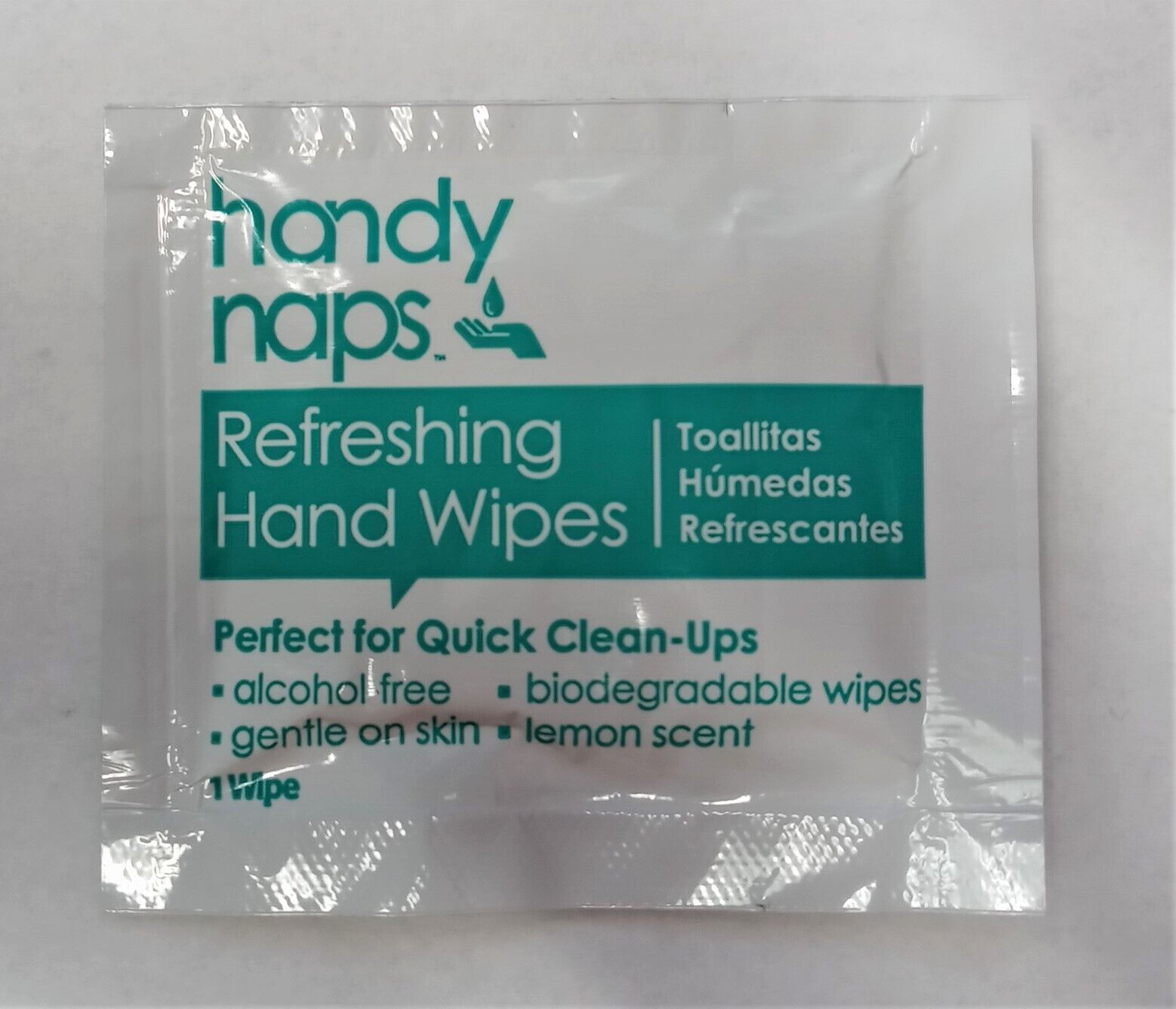 Handy Naps Refreshing Hand Wipes alcohol-free lemon sent biodegradable 100pcs - Fresh Stock Dated December 2025