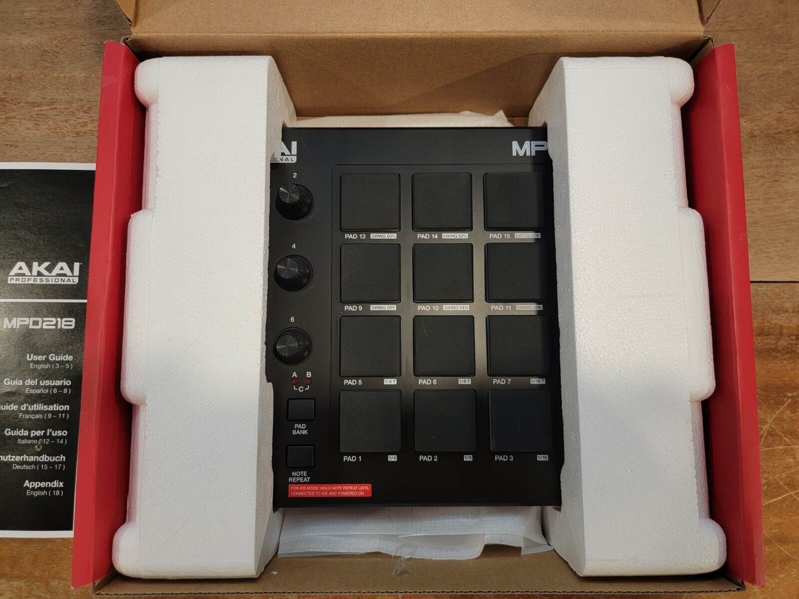 Akai Professional MPD218 MIDI USB Drum Beat Pad Controller - Fresh Stock Dated February 2026