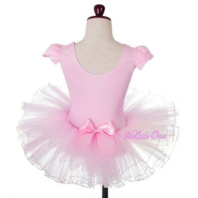 Rhinestones Ballet Tutu Dancewear Dance Leotard Fairy Costume Pink Size 3-7 #067 - Fresh Stock Dated February 2026