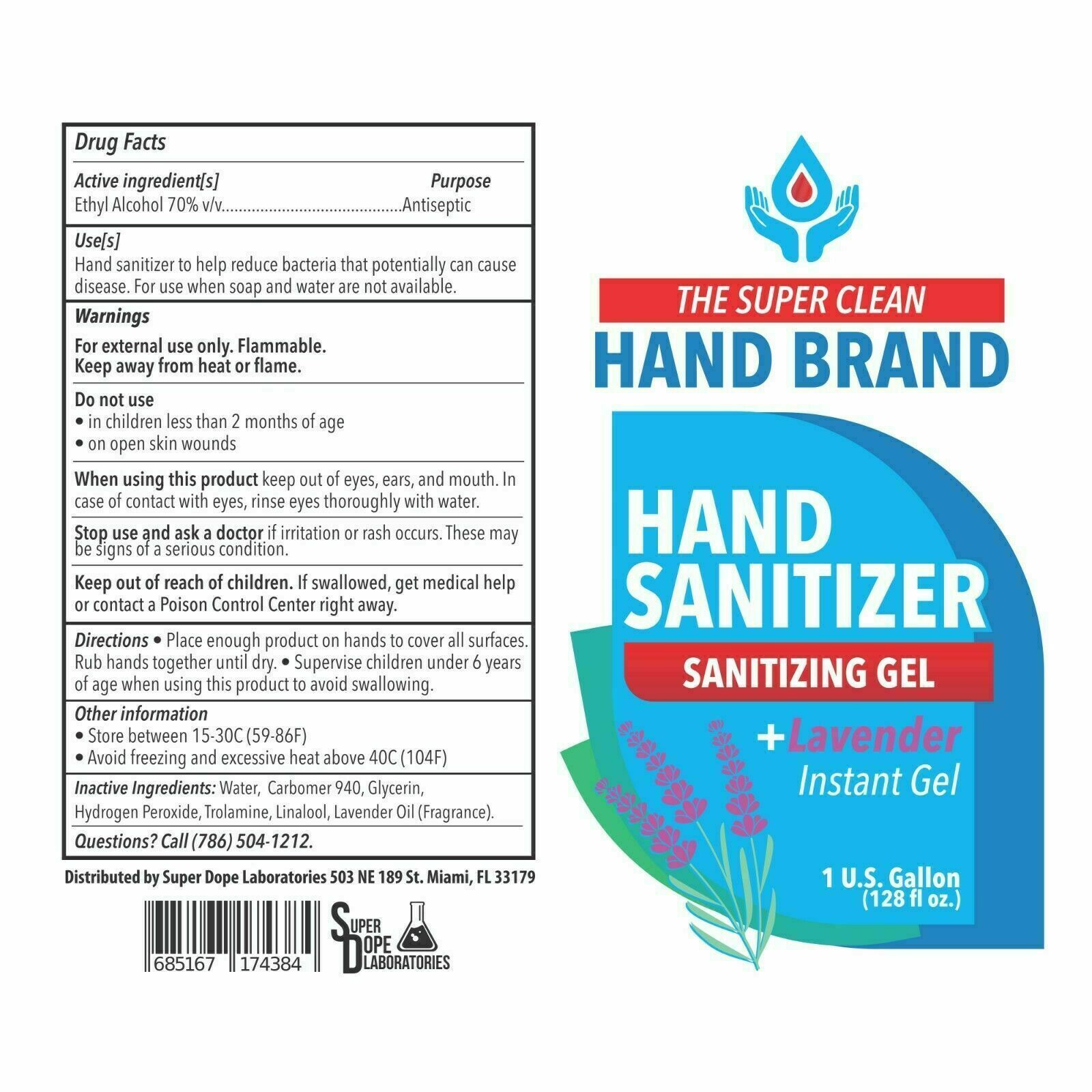 Advanced Hand Sanitizer GEL Natural Aloe & Vitamin E - 1 Gallon with Pump Cap - Fresh Stock Dated February 2026