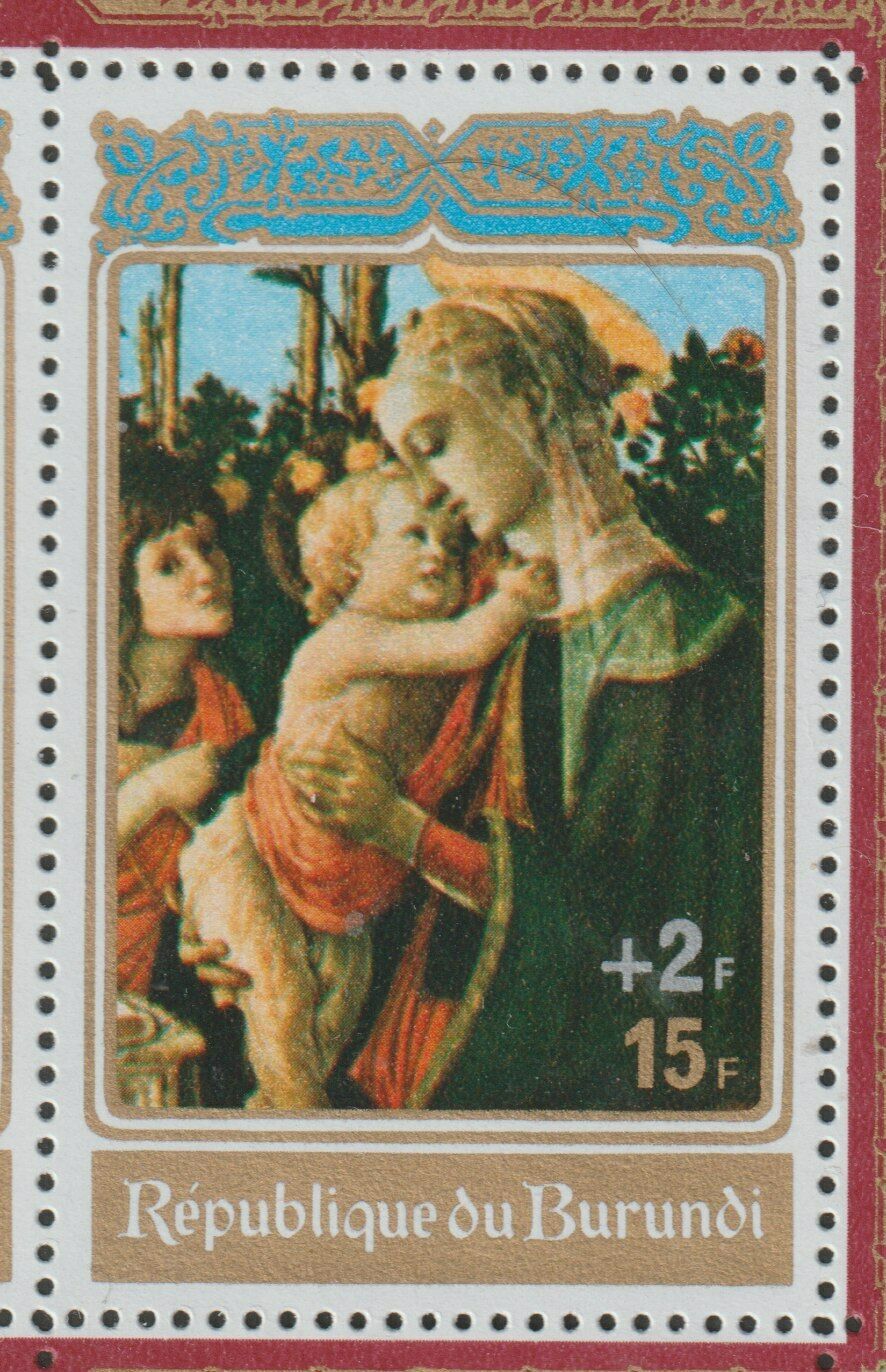 Burundi 1972 Souvenir Sheet #58a Christmas - MNH - Fresh Stock Dated December 2025