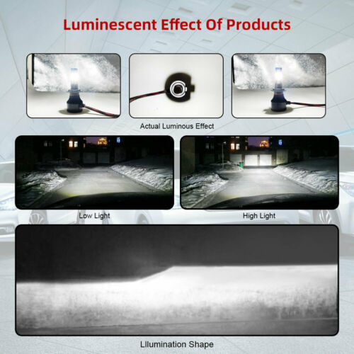 FOR 2011-2015 KAWASAKI VN1700 Vulcan Vaquero - 4SIDE HEADLIGHT LED LOW BEAM BULB - Fresh Stock Dated February 2026