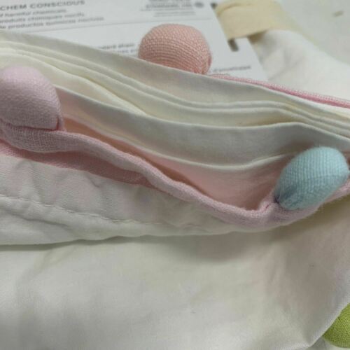 Pottery Barn Kids Rainbow Pom Pom Duvet Cover, Standard Sham, Pink NEW - Fresh Stock Dated December 2025