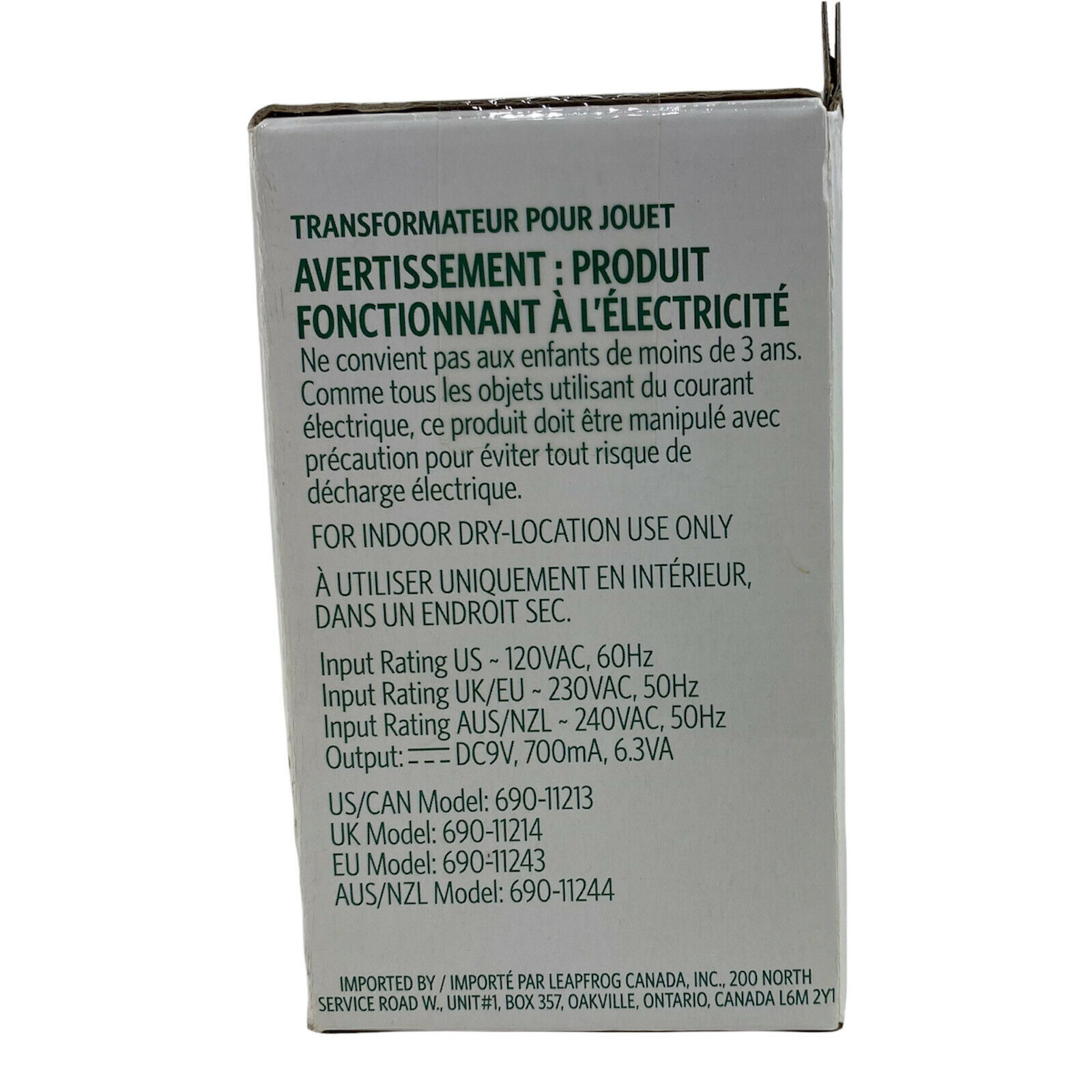 NEW! Leapfrog AC Adapter 9V Power Supply Charger Model 690-11213 NIB Sealed - Fresh Stock Dated February 2026