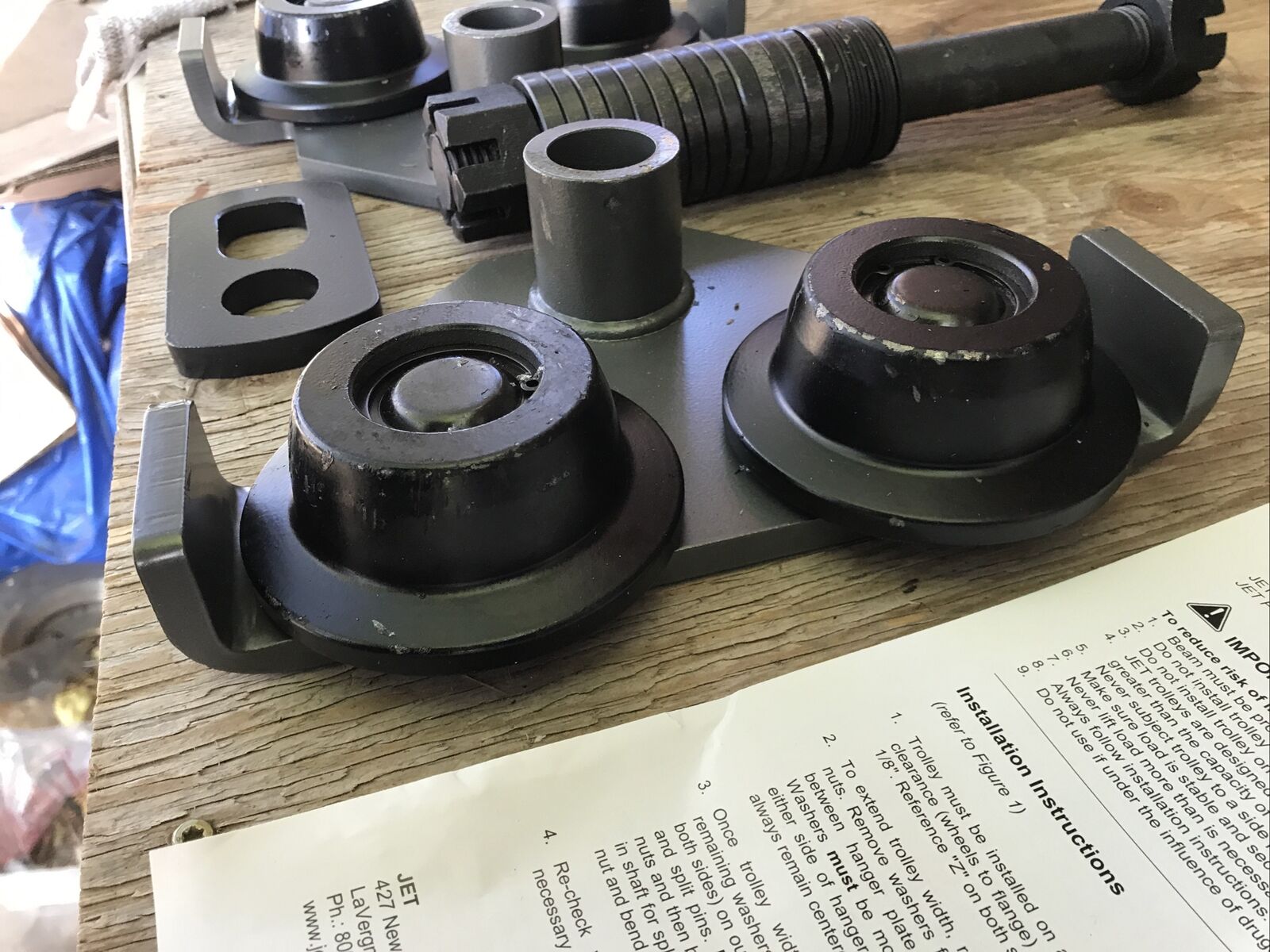 Jet Industries Pt Series Plain Trolley, 1 Ton, 3 - 8 Beam Width 252010 - Fresh Stock Dated December 2025