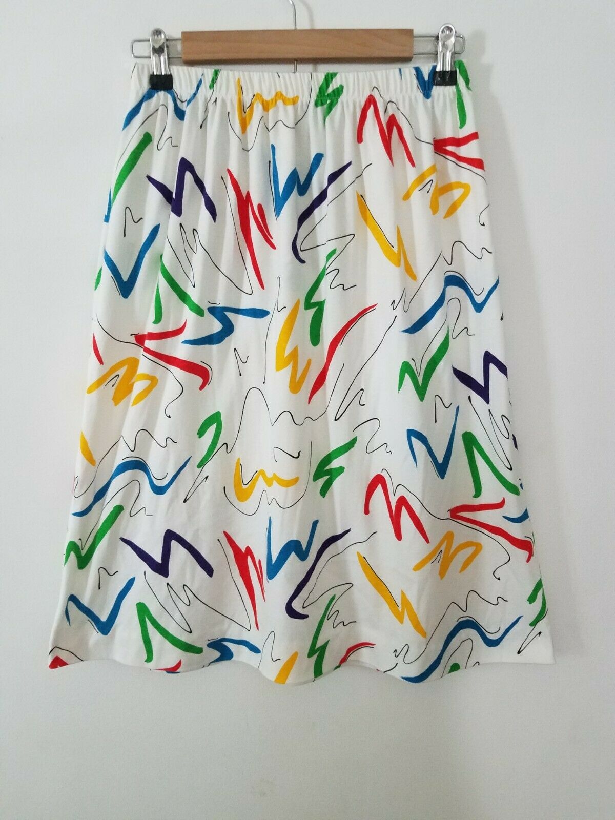 Vintage Russ Russ Togs Skirt 10 A-Line Midi Pull On Knit Colorful Streetwear - Fresh Stock Dated March 2026